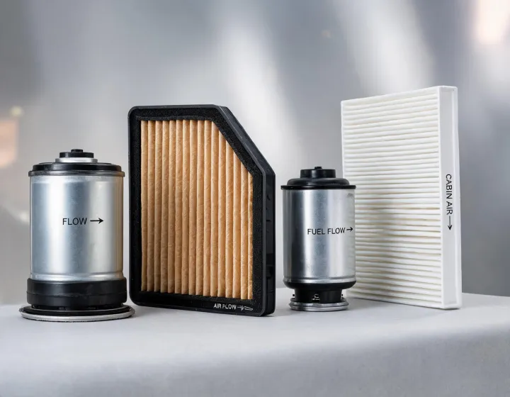 Hengst filtration set on a clean service counter